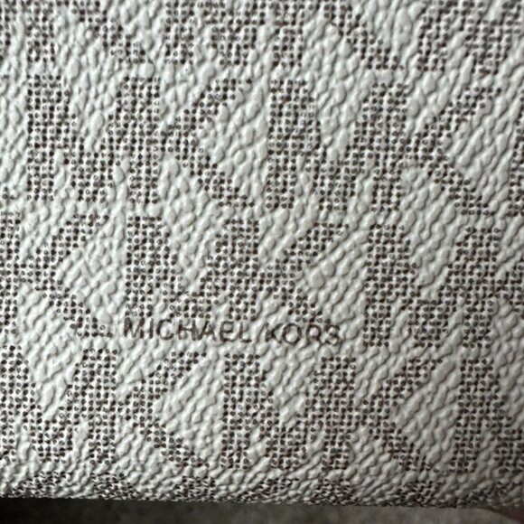 NWOT Michael Kors Mercer Extra Small Logo and Leather Crossbody bag Pink White - Picture 7 of 9